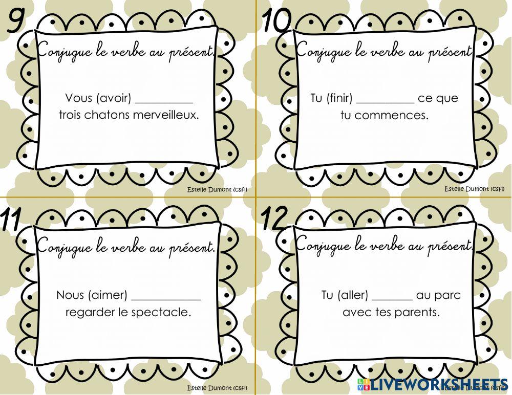 Conjugaison présent