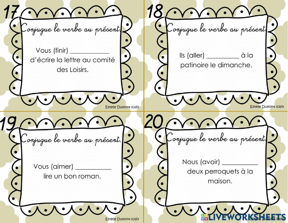 Conjugaison présent