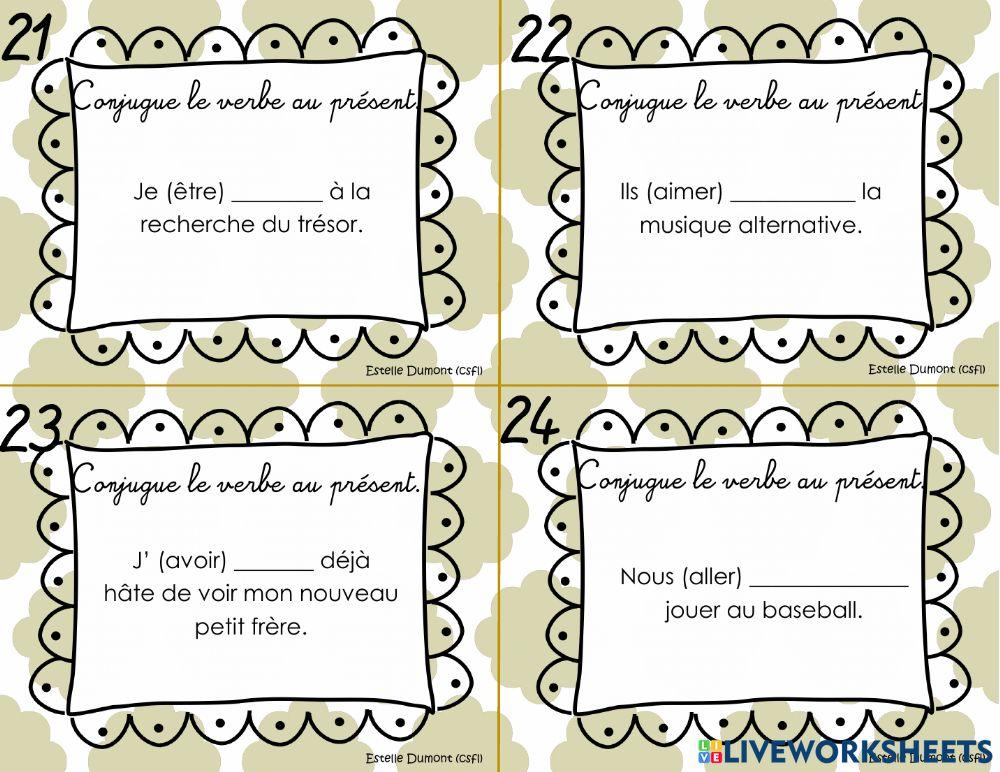 Conjugaison présent