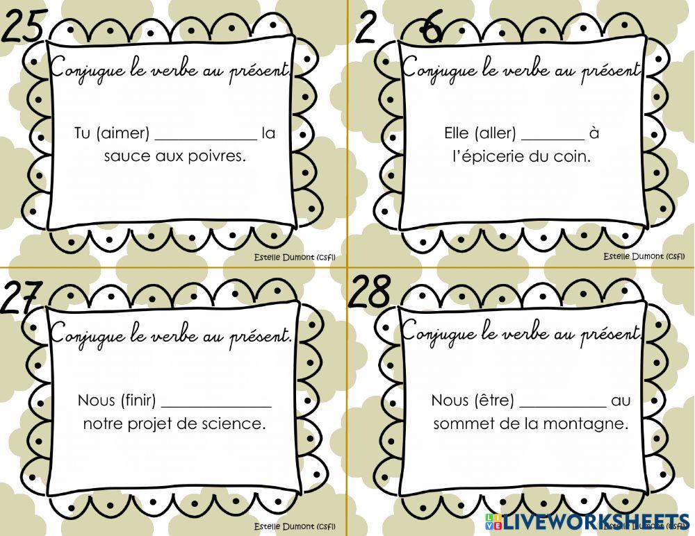 Conjugaison présent