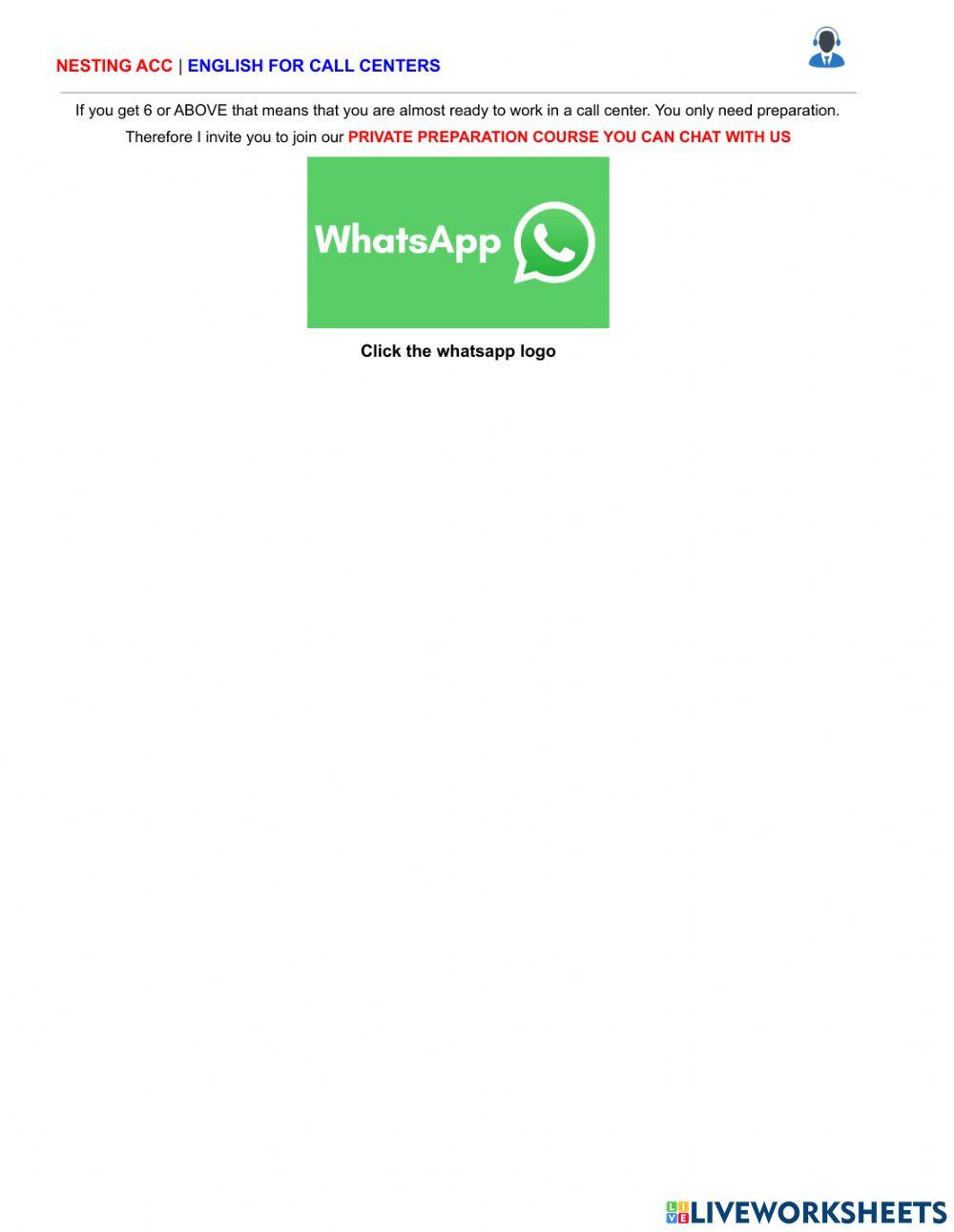 English for Call Center Test 4