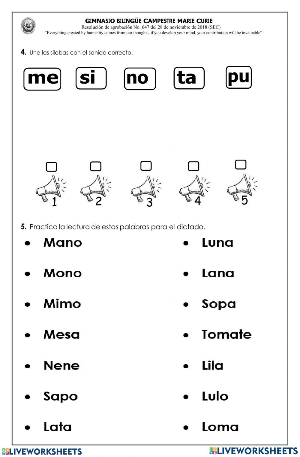 Repaso para el taller de seguimiento al aprendizaje IV-P Kinder