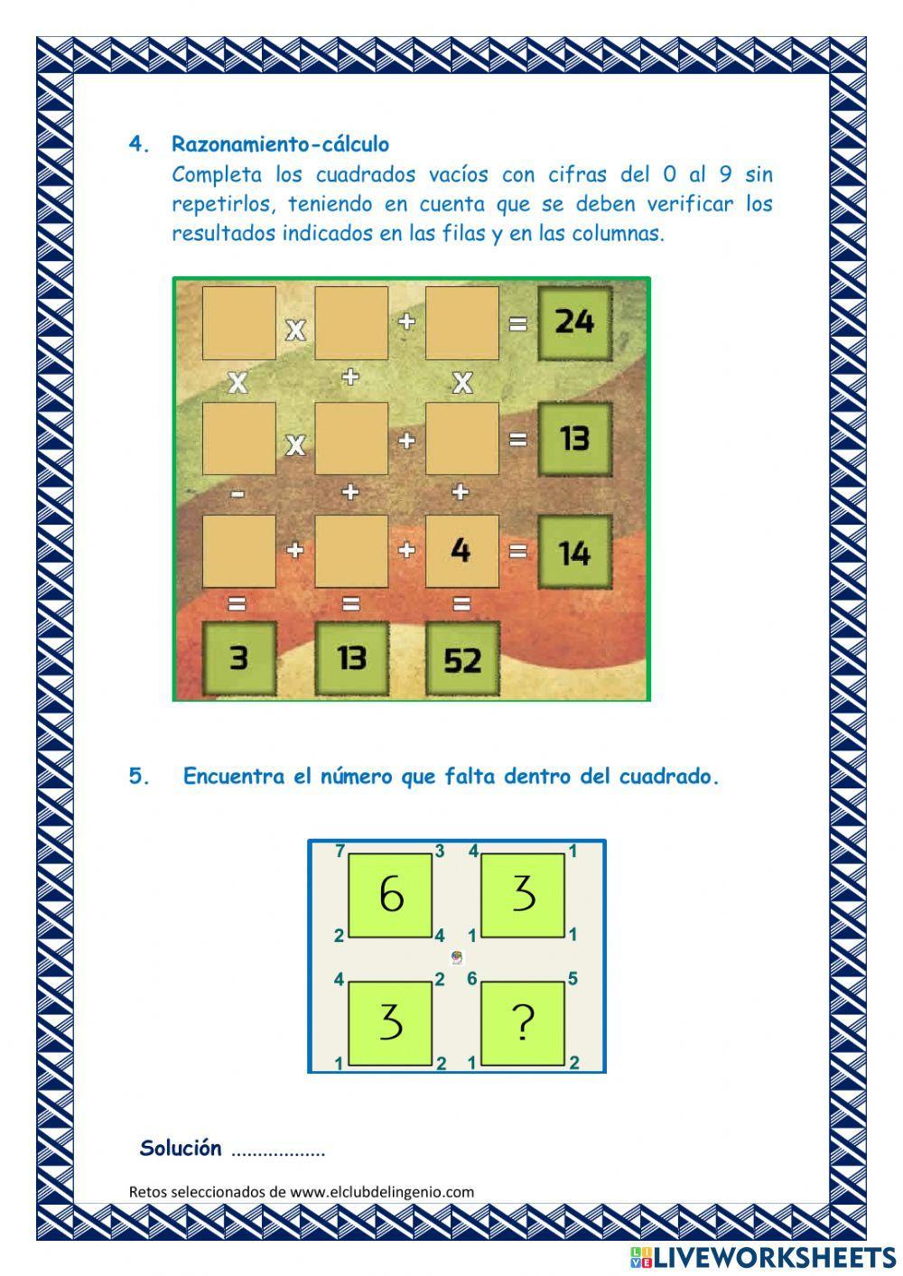 Retos matemáticos Retos matemáticos