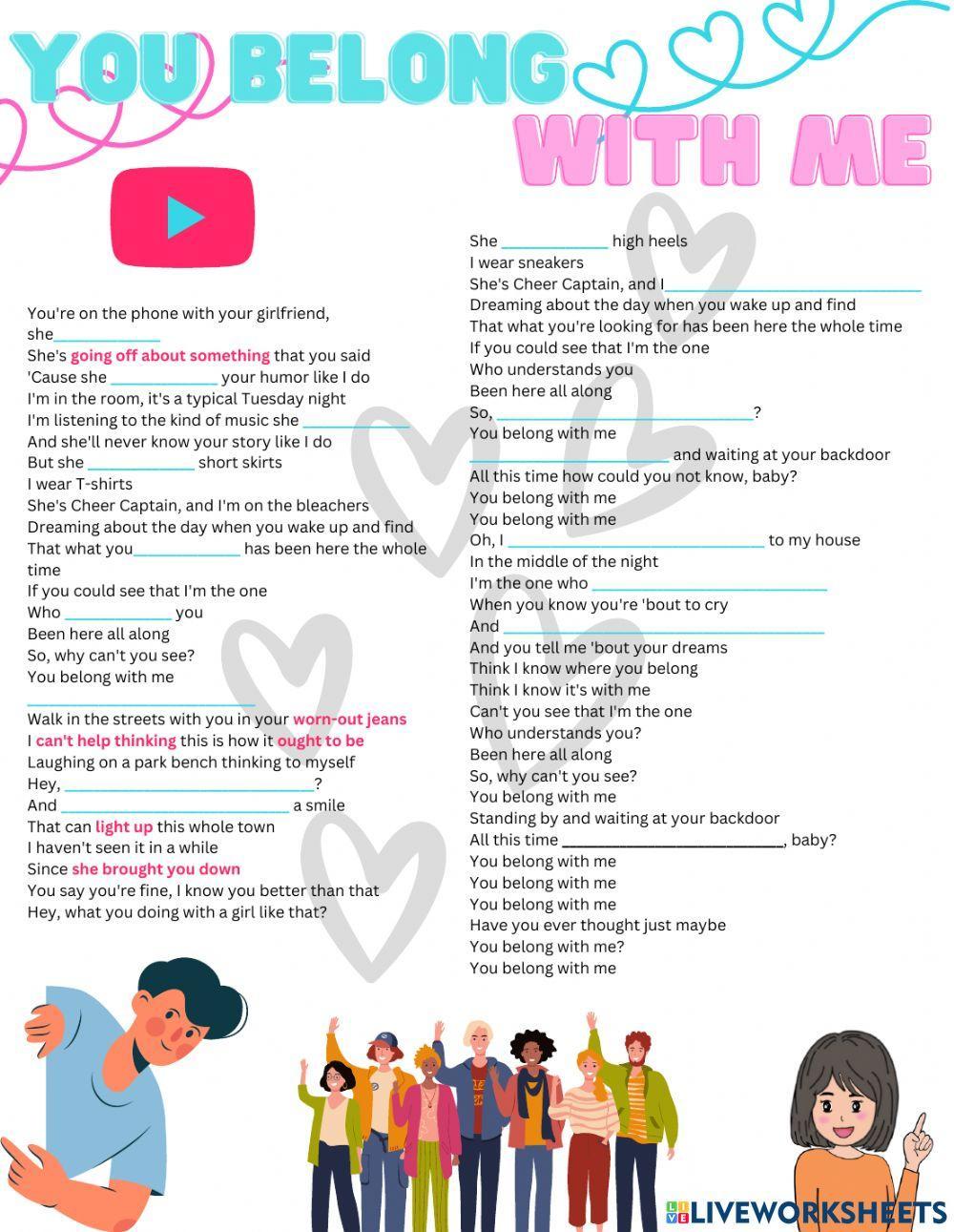 You belong with me - Present Simple