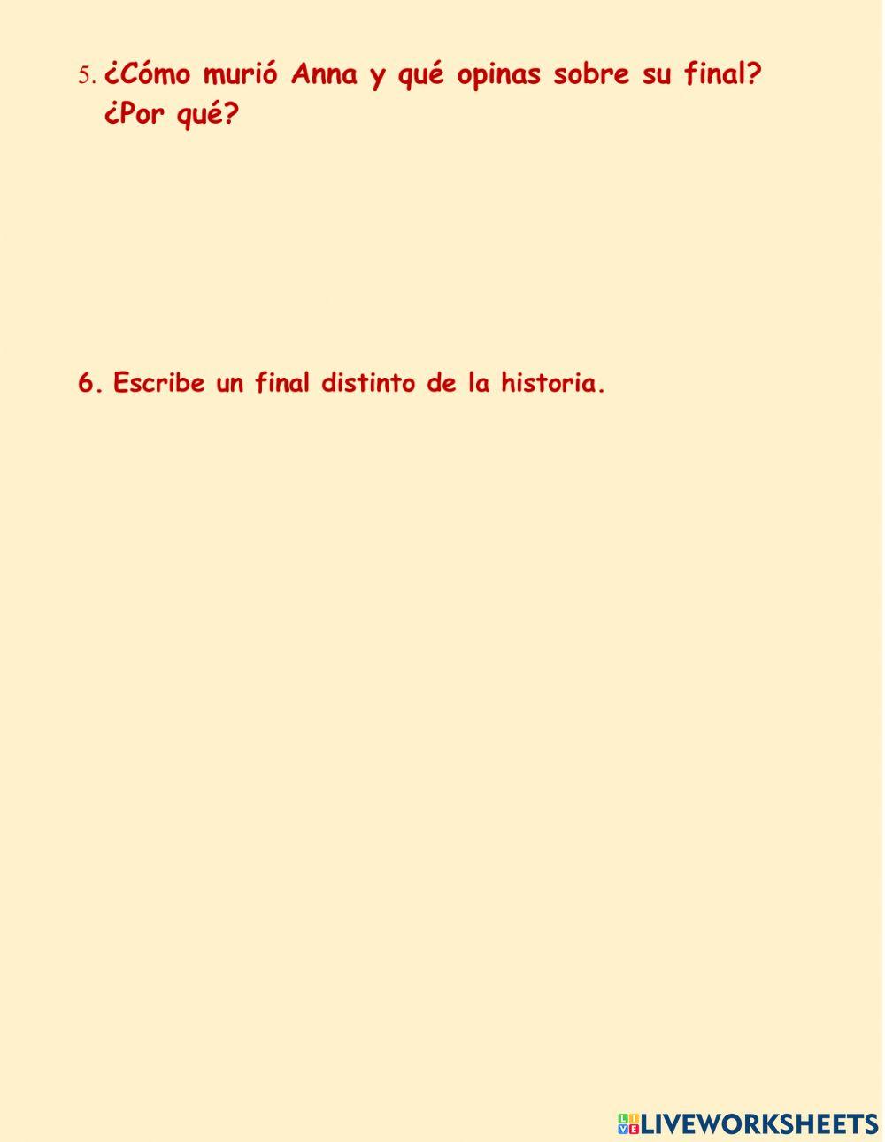 Comprensión de ANNA KARENINA