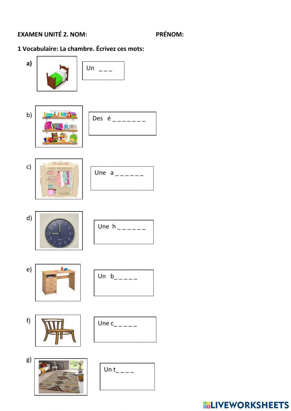 Examen unité 2 incompleto