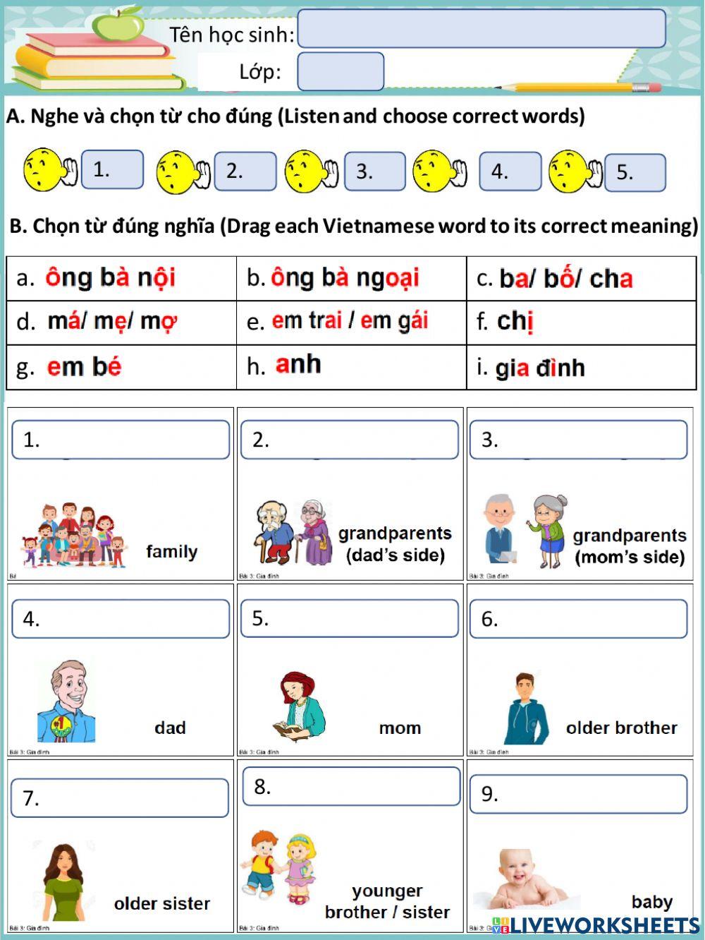 Bài Kiểm-Gia đình 1