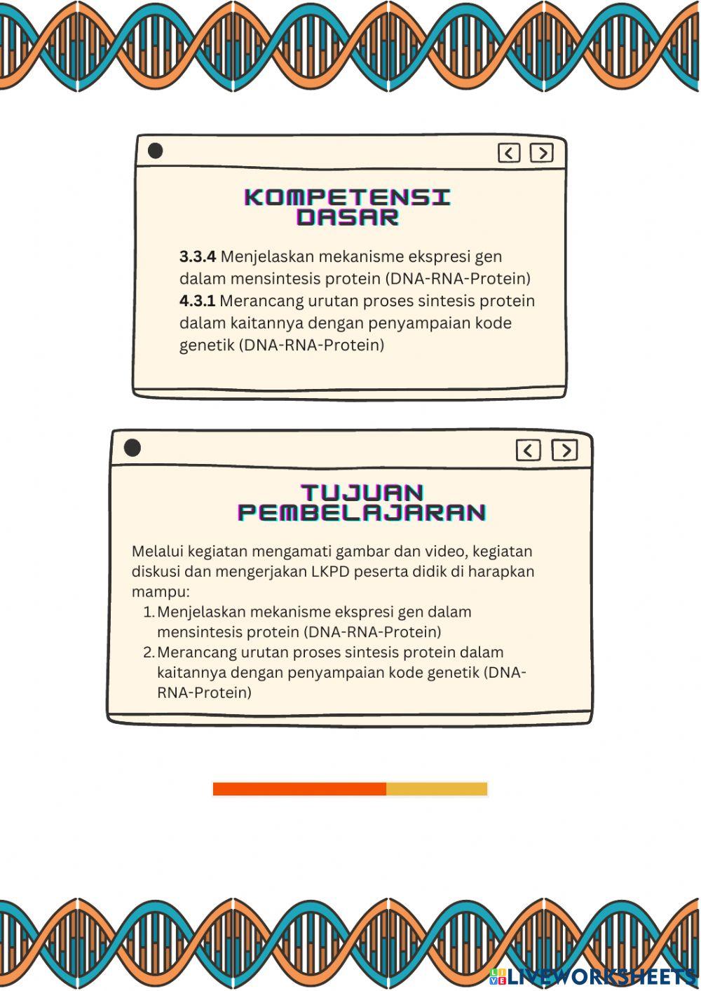 Sintesis Protein Pertemuan 1