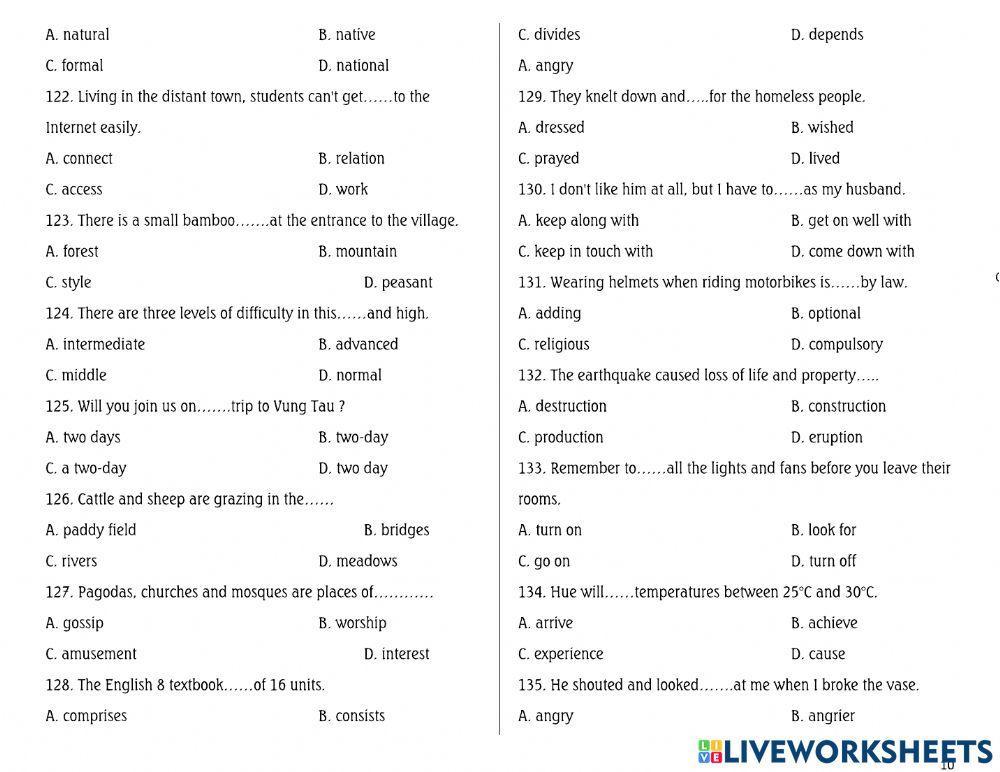 200CauTracNghiemTuVung-Part2