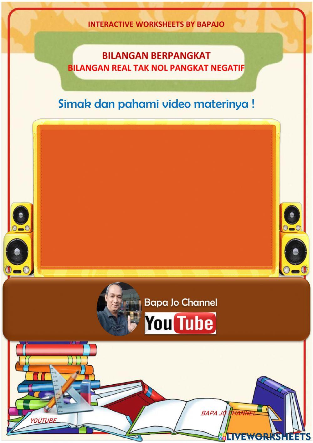 Bilangan real tak nol pangkat nol dan negatif