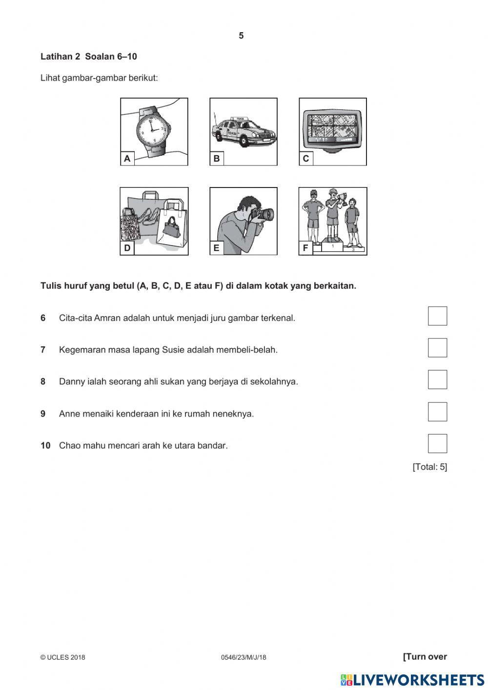 Cambridge Malay 2018