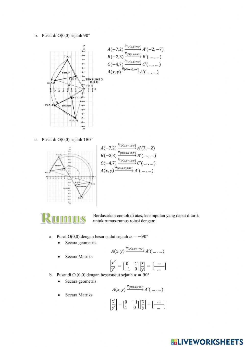 Transformasi geometri rotasi