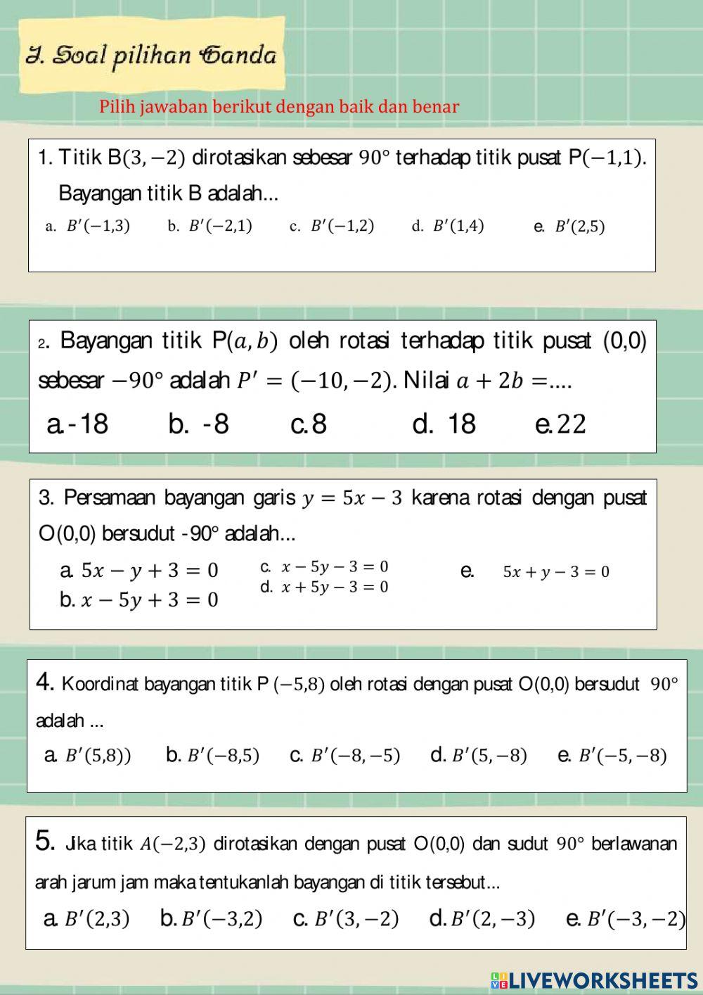 Transformasi geometri rotasi