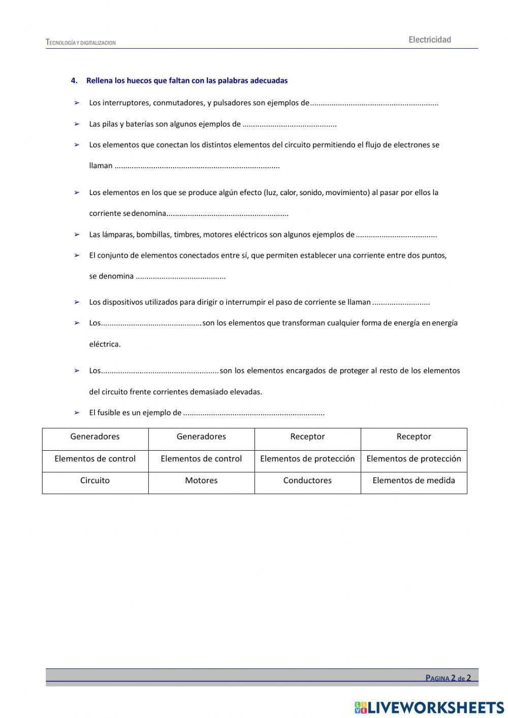 Electricidad cuestiones basicas II