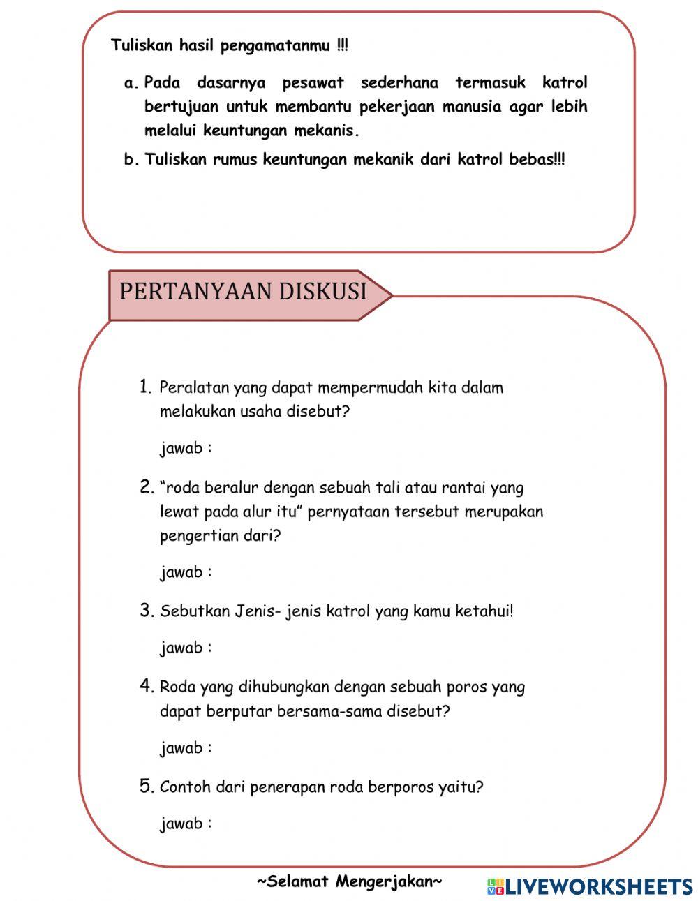 LKPD Katrol dan Roda Berporos