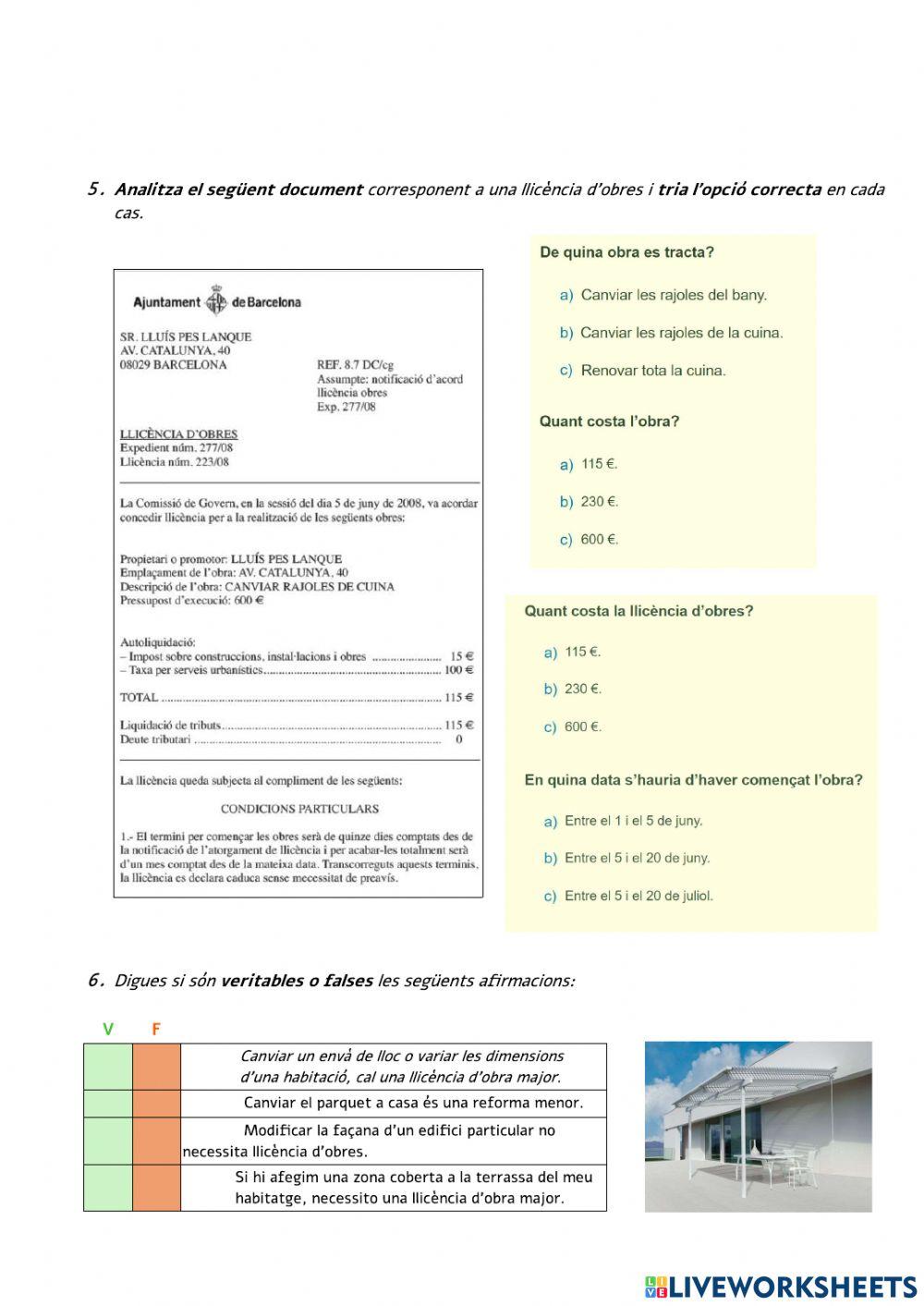 La llicència d'obres