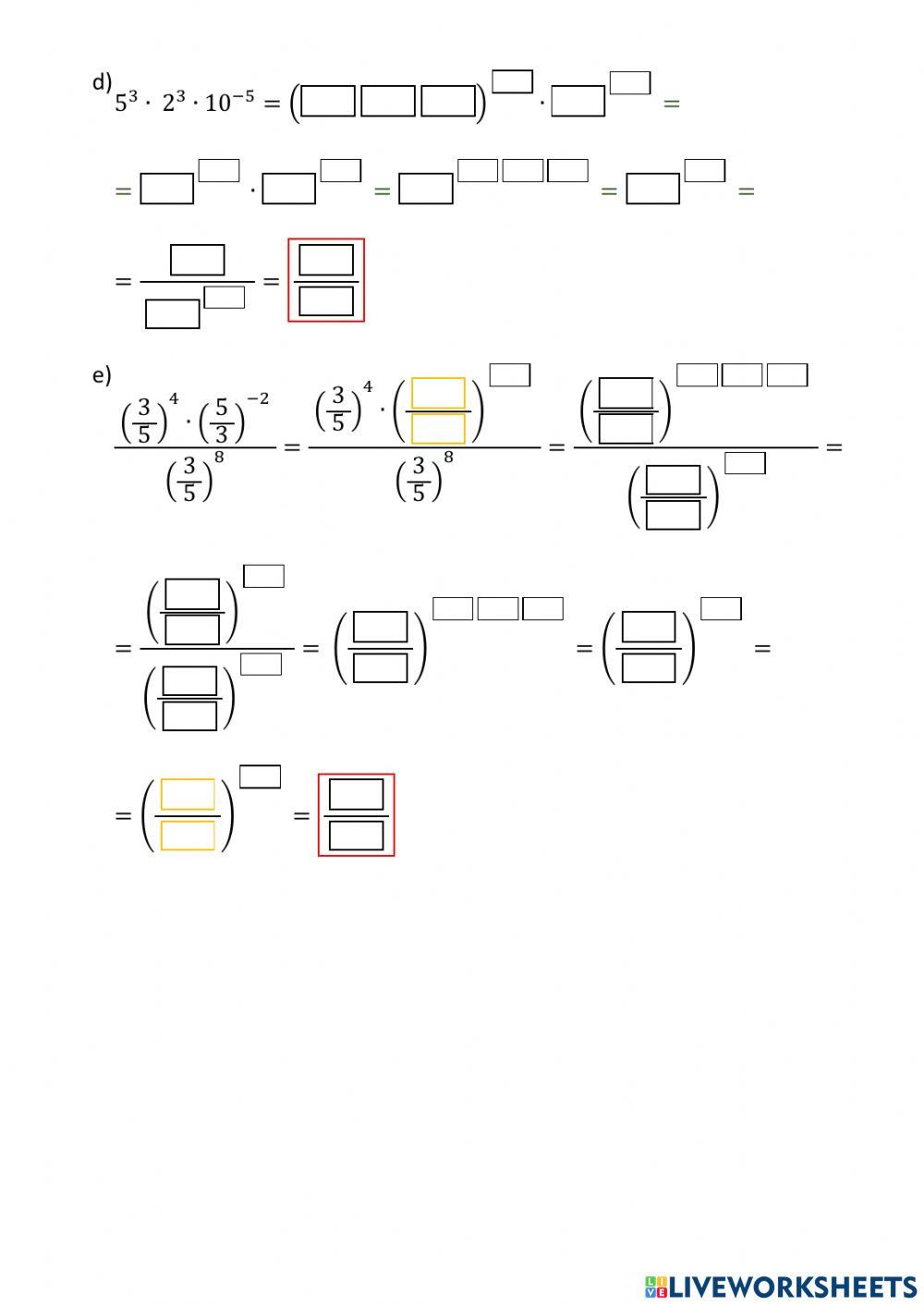 Propiedades de las potencias (I)