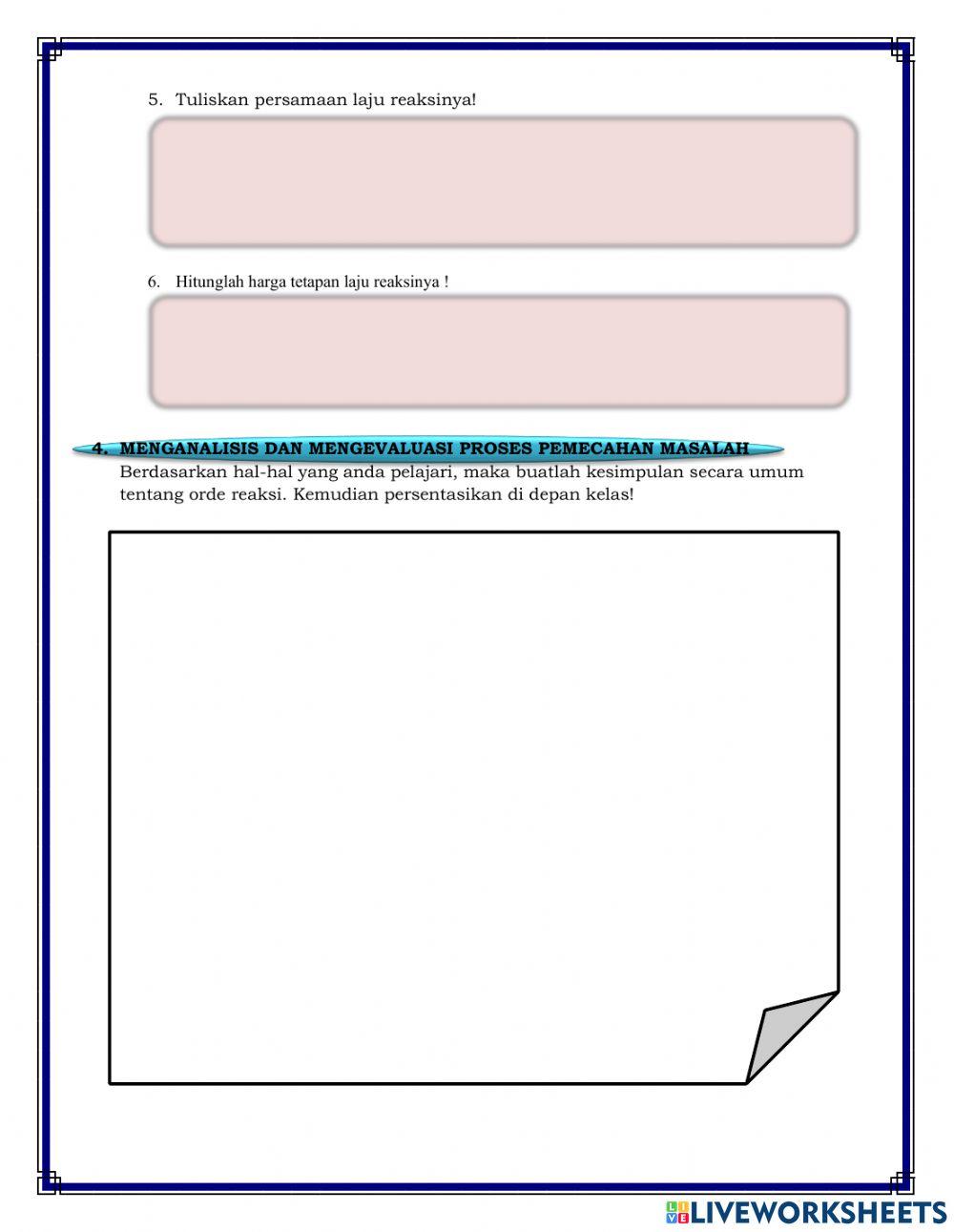 Orde dan Tetapan Laju XI