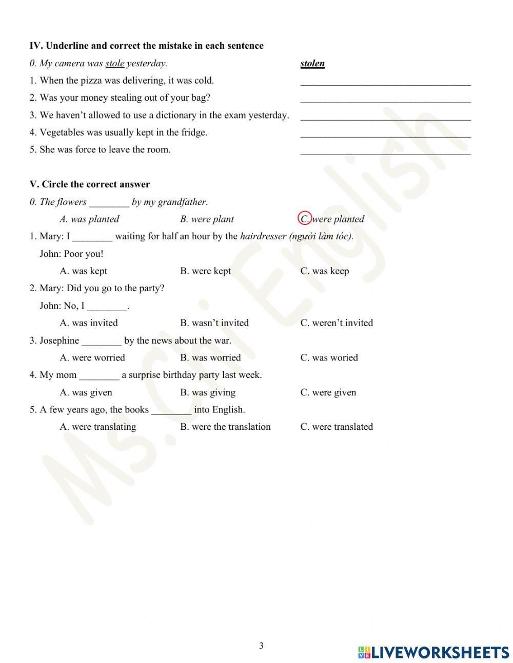 Viet Teacher - S7 - Week 11 - U4 - Grammar 1