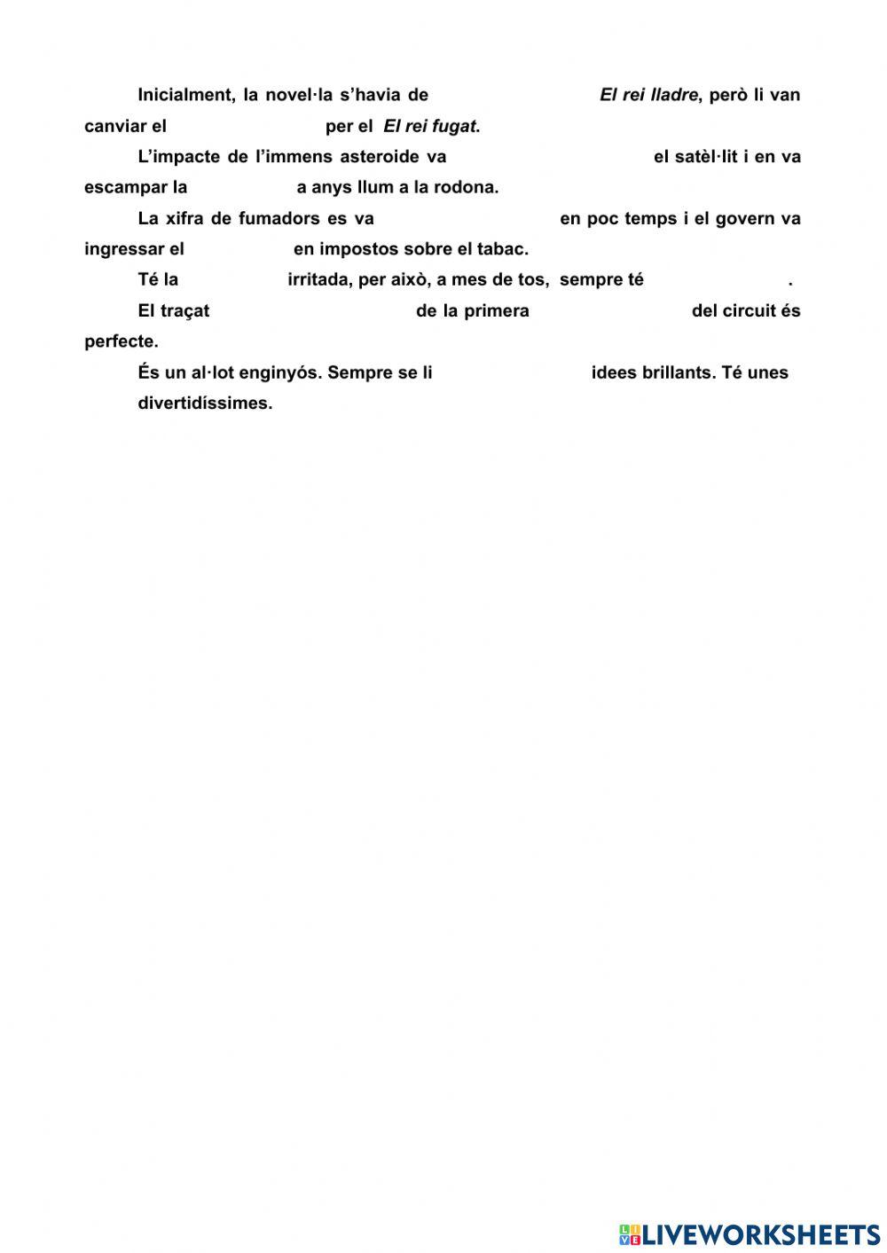 O-U en els pseudoderivats