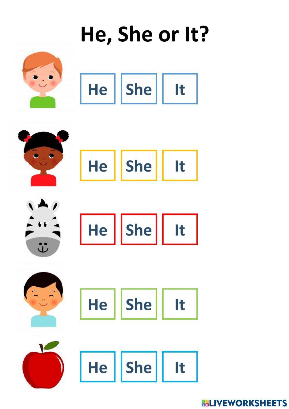He She It Interactive Activity Live Worksheets he-she-it-interactive-activity-live-worksheets