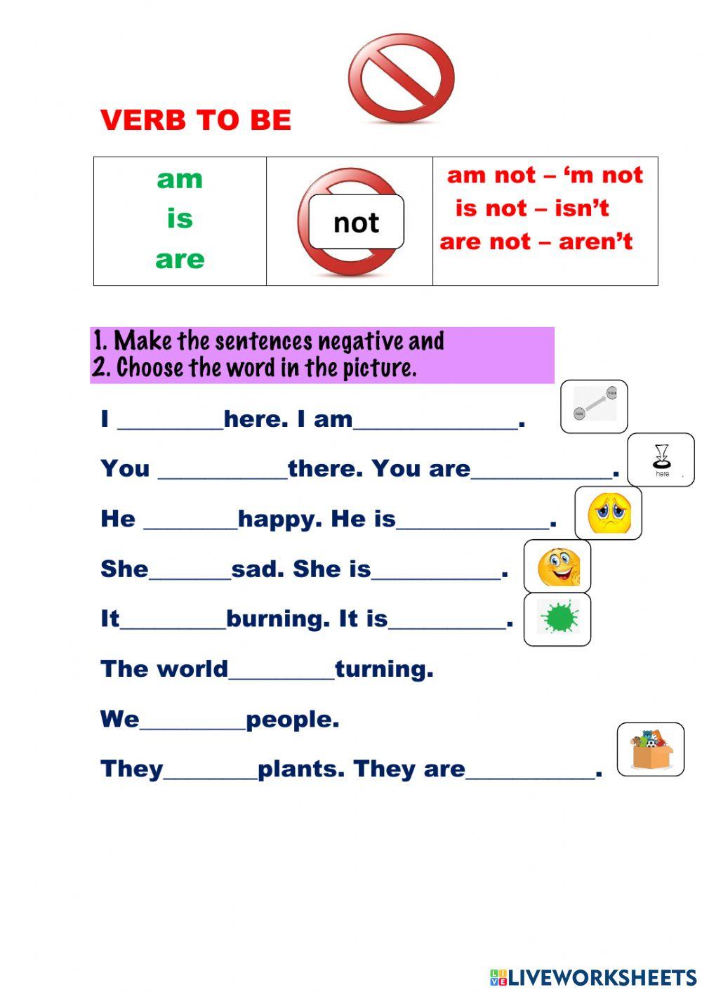 To be affirmative, negative and in questions