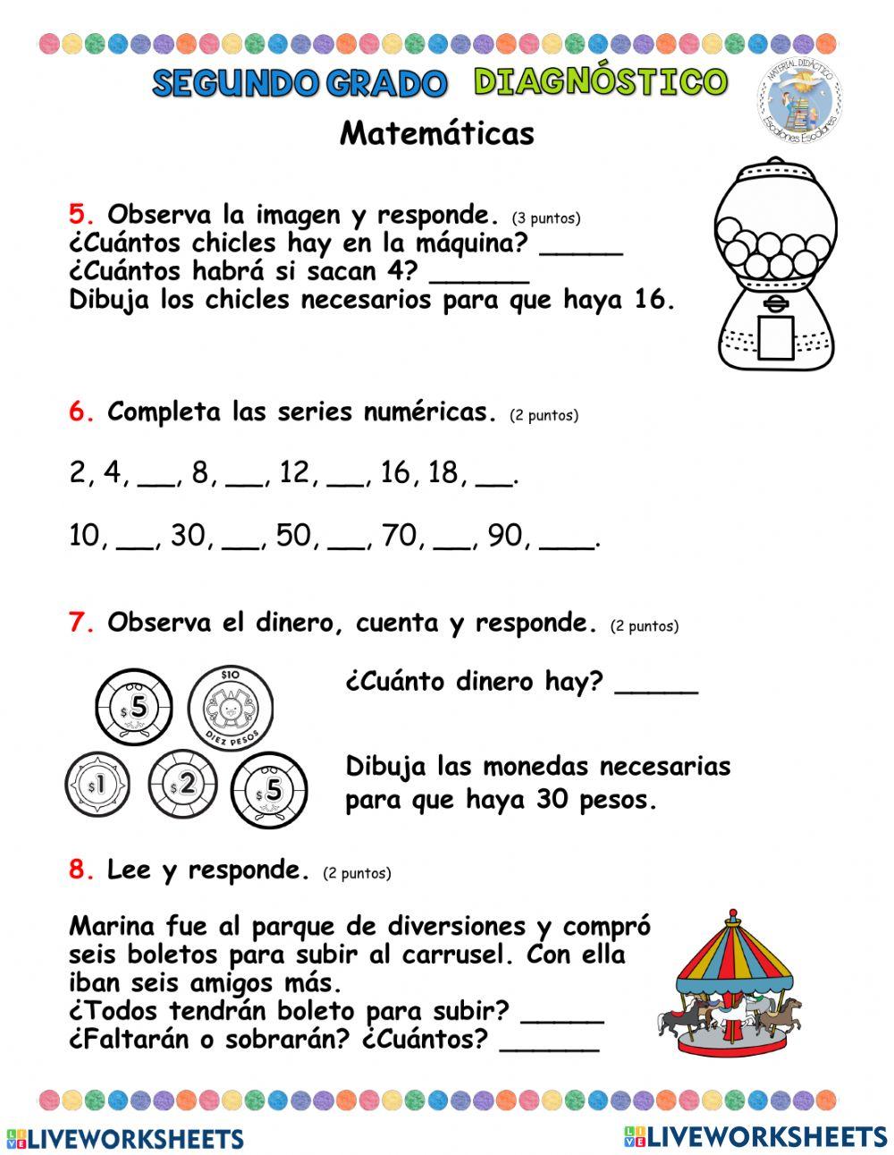 Diagnóstico de 2do de primaria