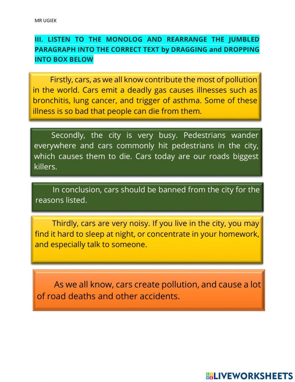 Annalytical exposition -monolog