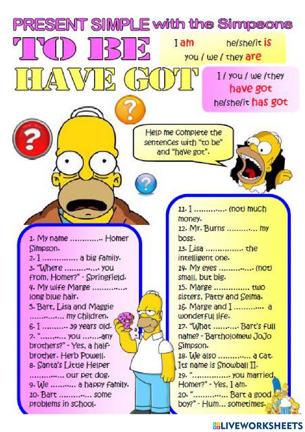 Present Simple with the Simpsons