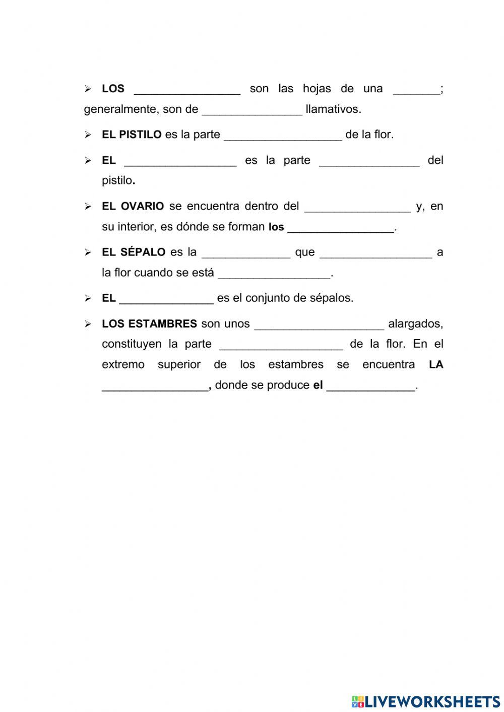 La reproducción sexual de las plantas