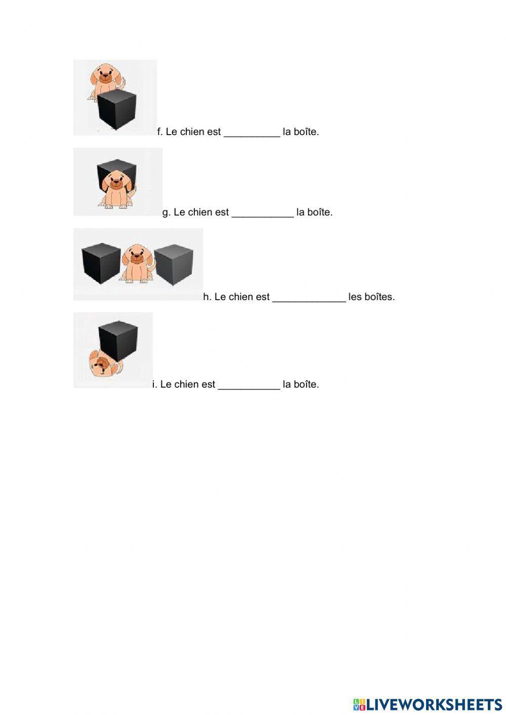 Les prépositions de lieu