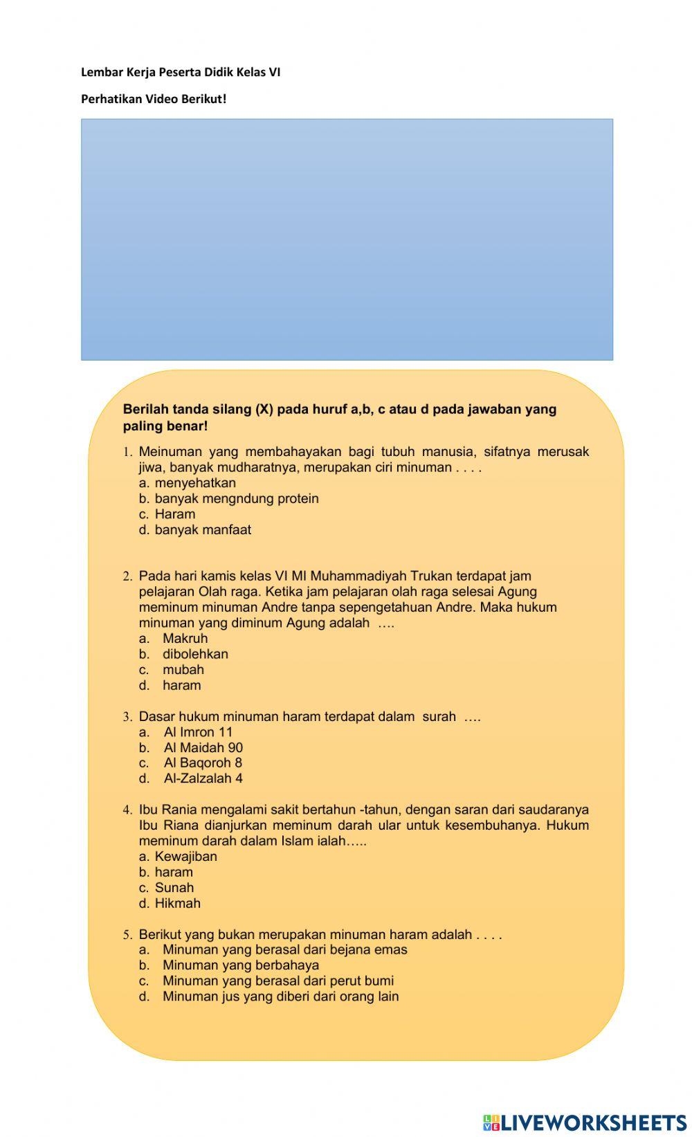 Fikih kelas vi minuman haram