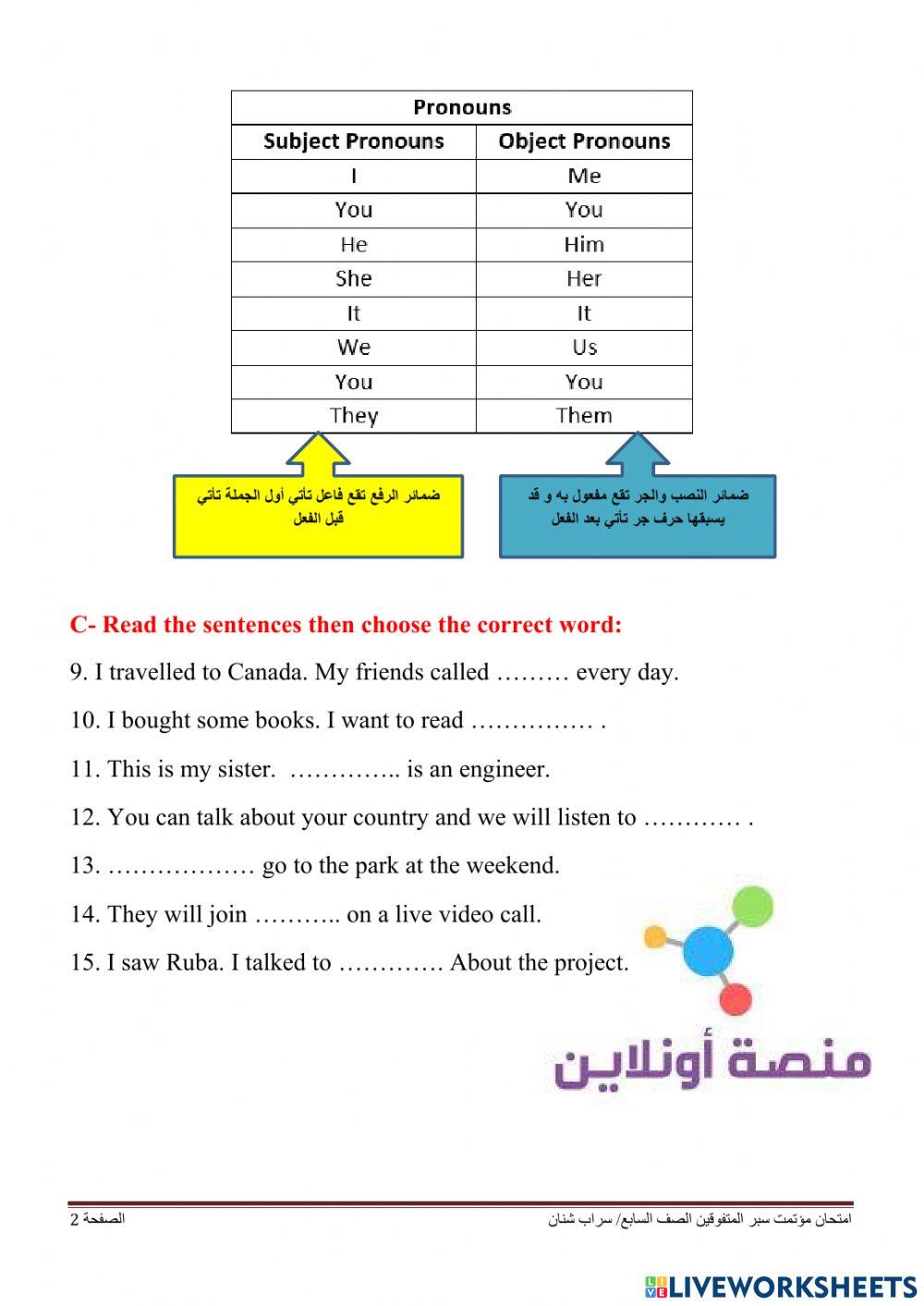 Pronouns and wh-words