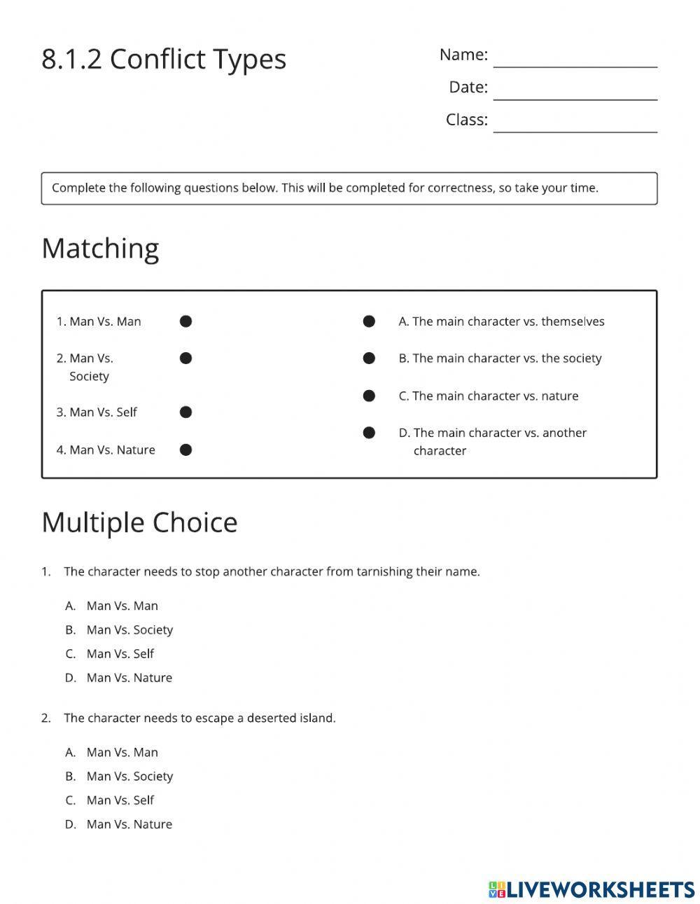 4 main types of conflict