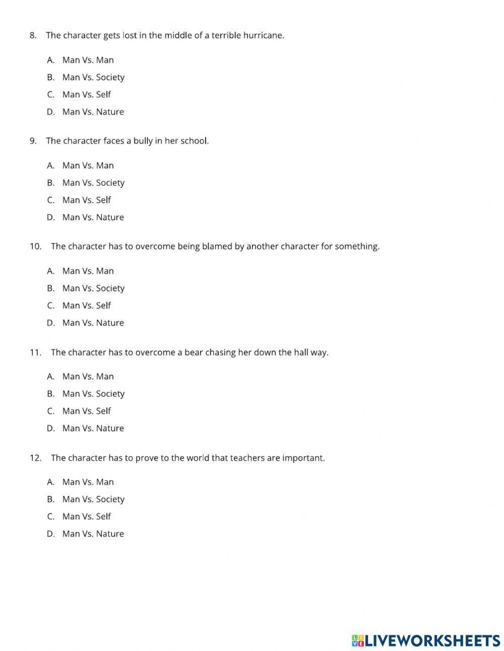 4 main types of conflict