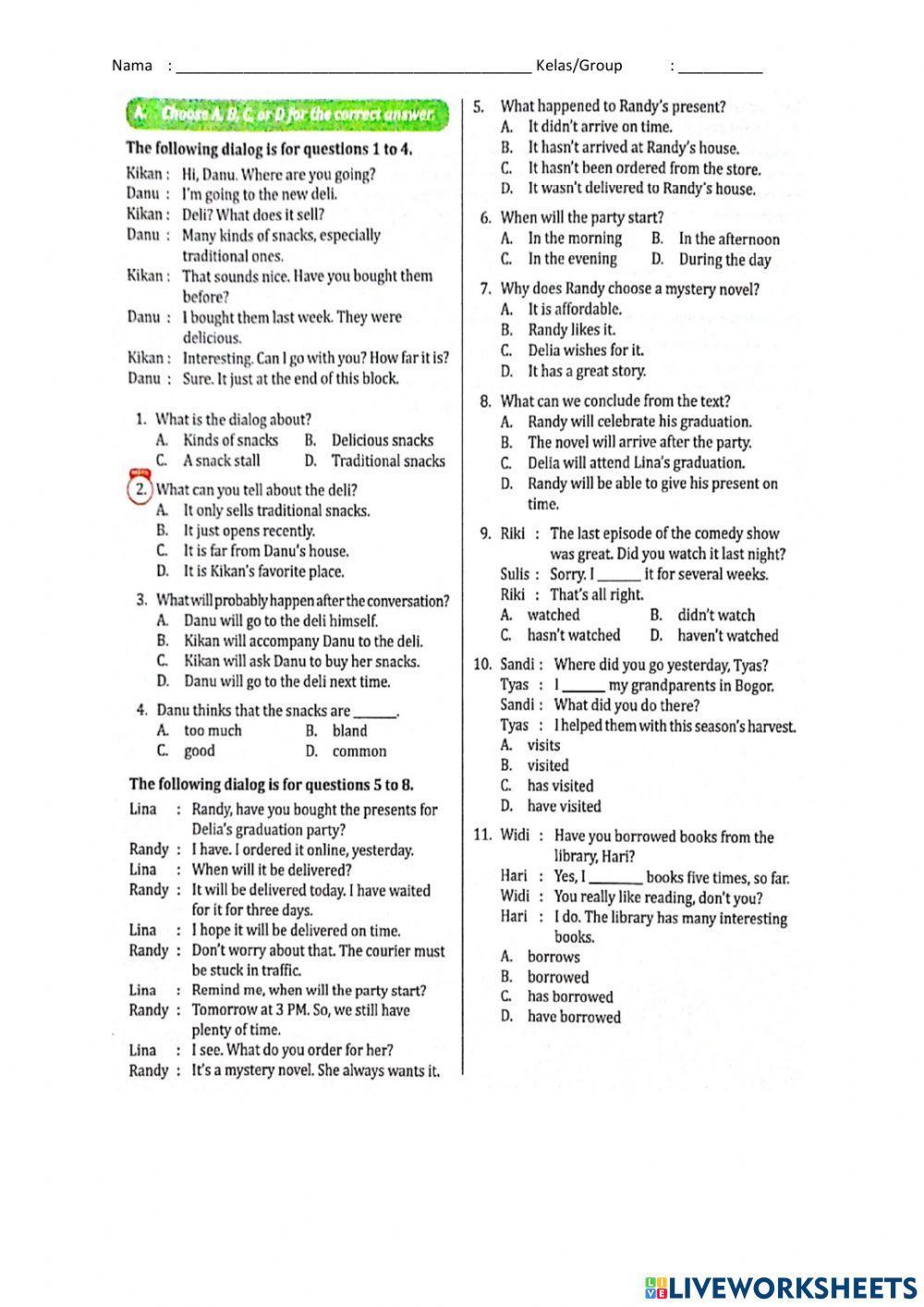 Assessment 6 PR Inggris 9B 2022-2023