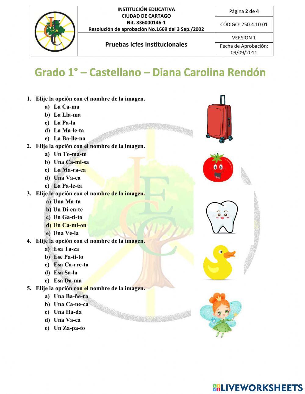 Pruebas institucionales