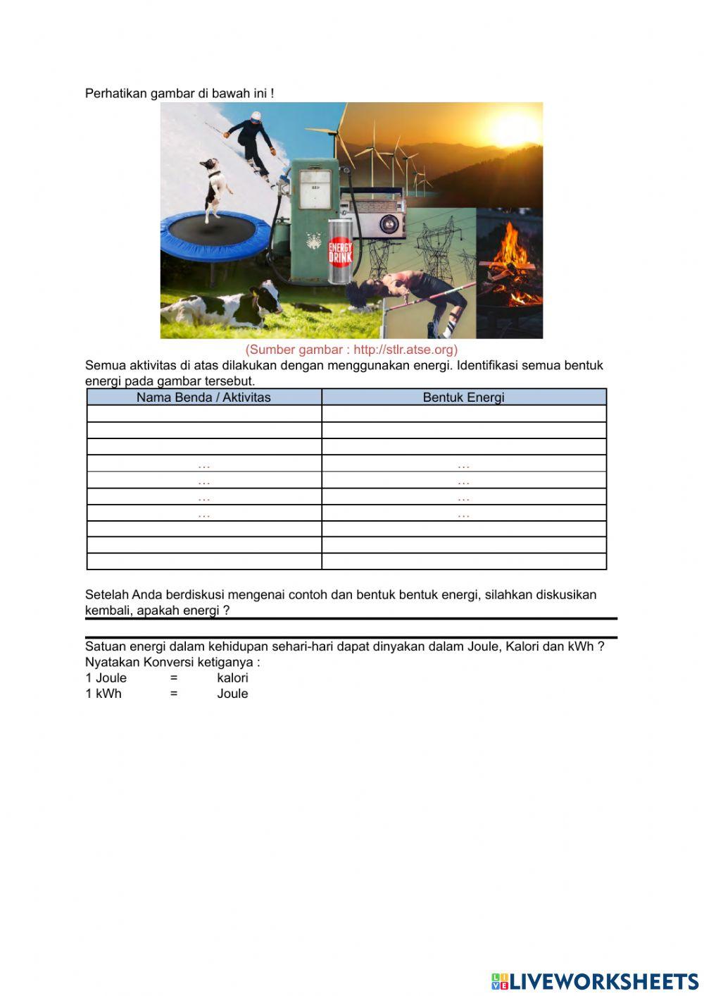 Bentuk dan Transformasi Energi