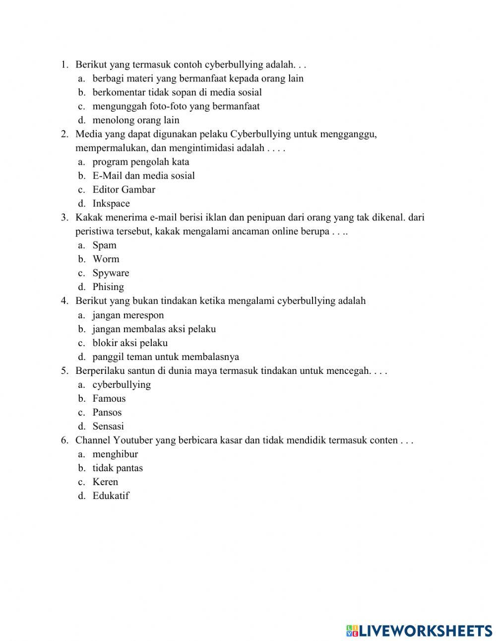 Bank Soal dari Internet