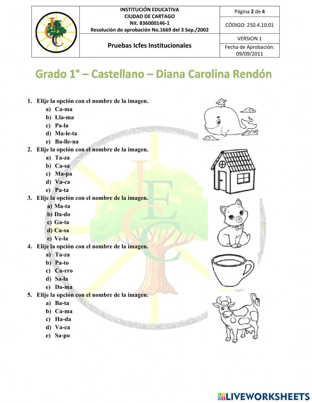 Pruebas institucionales