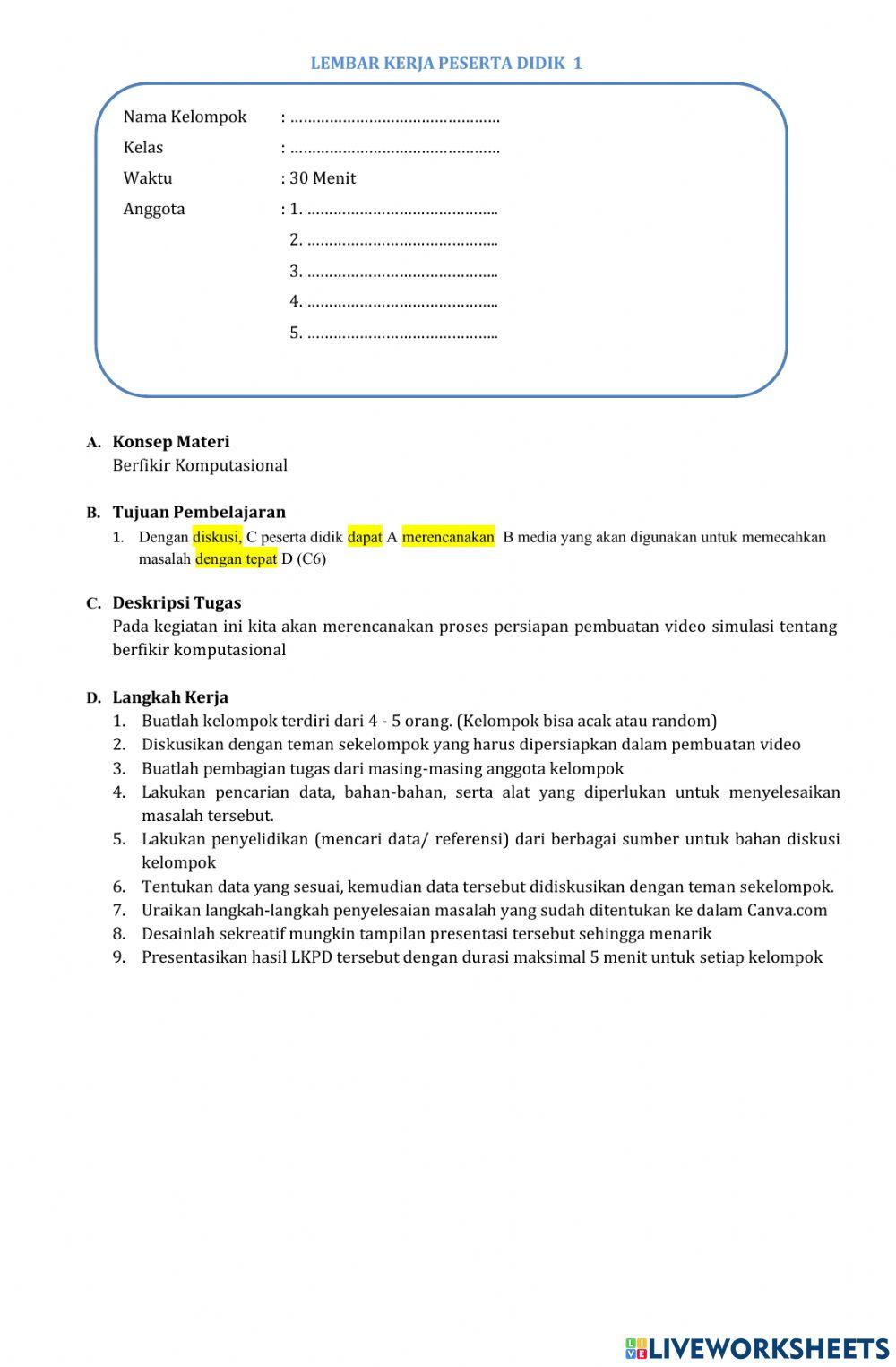 Berfikir Komputasional