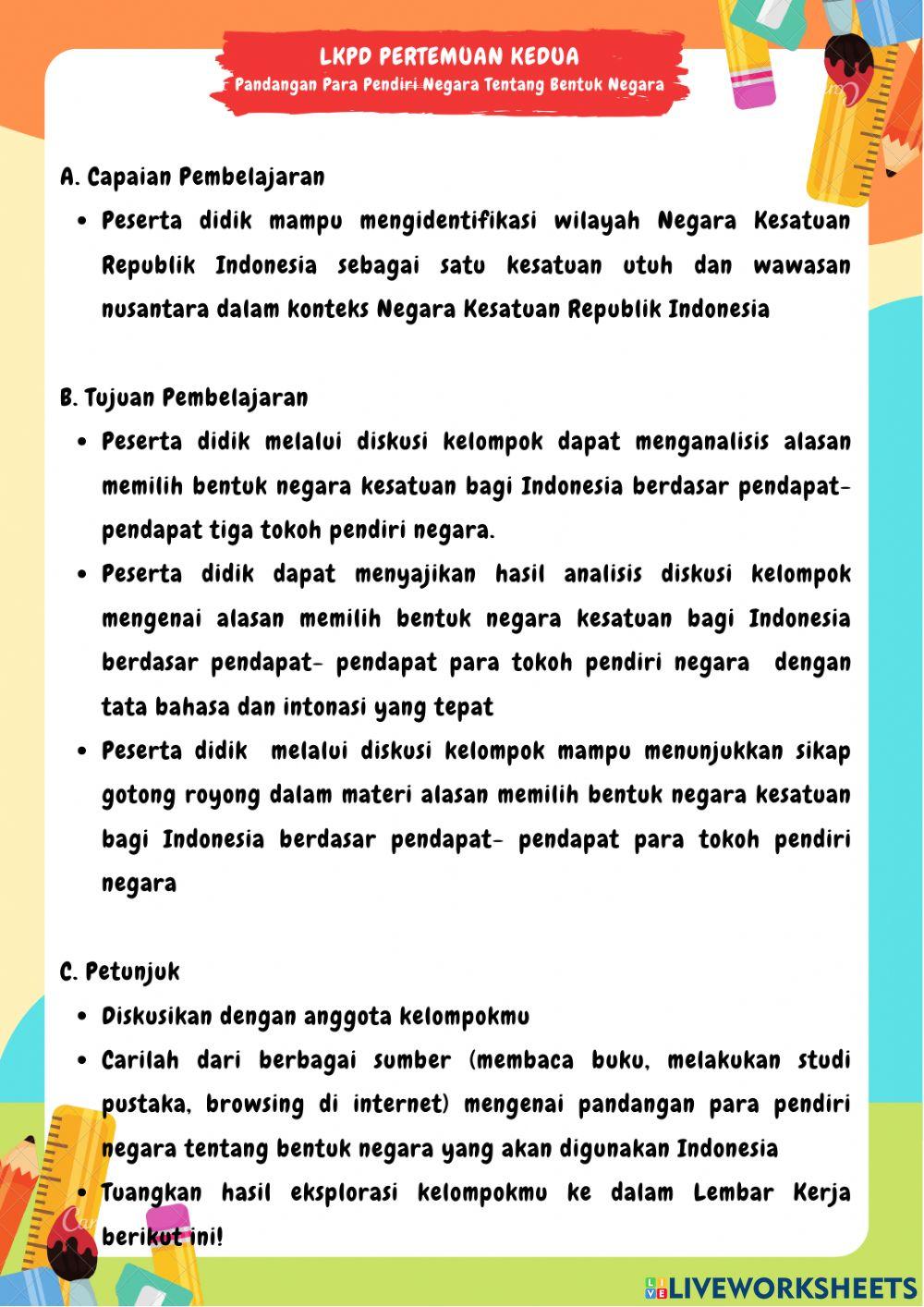 Kesatuan Indonesia dan Karakteristik Daerah