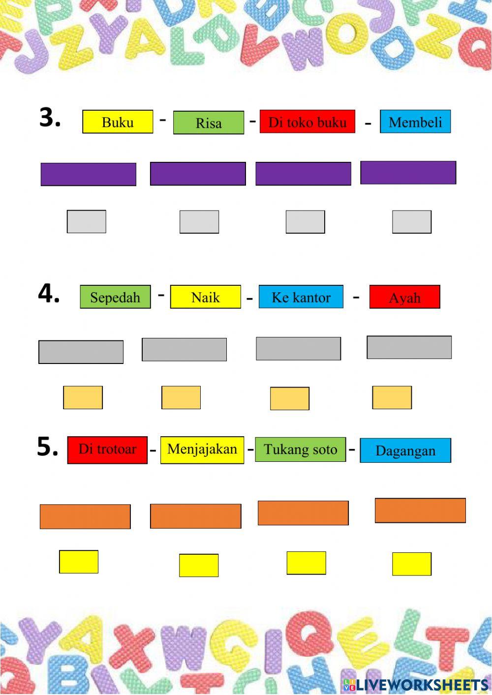 Kalimat menggunakan spok