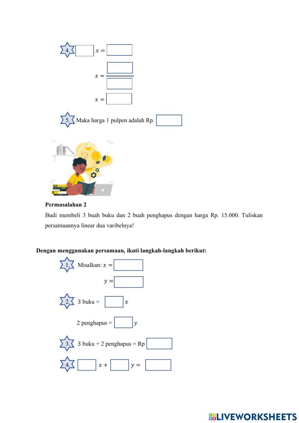 Sistem Persamaan Linear Dua Variabel
