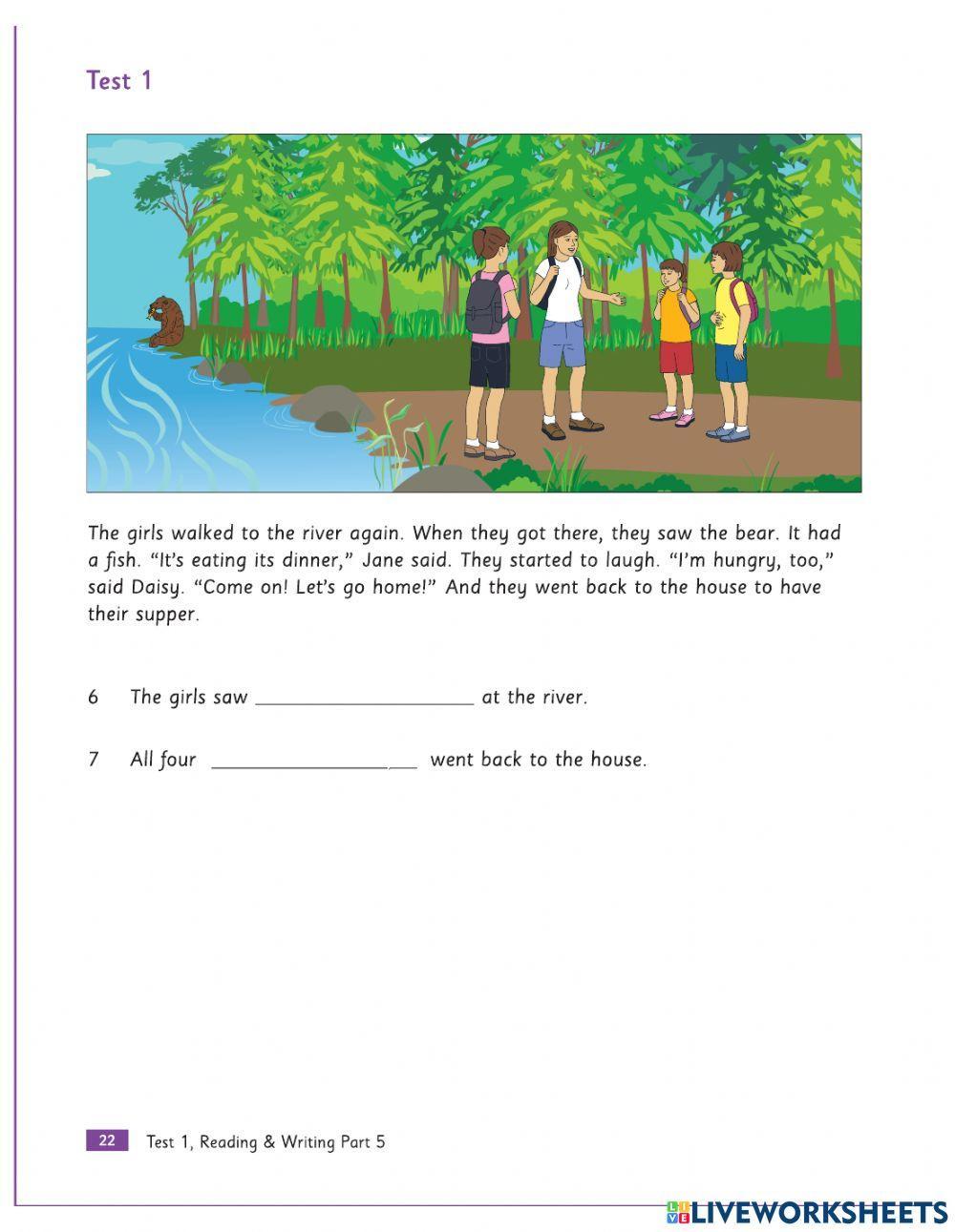 Practice Test 1-Movers (Part 5 & 6)