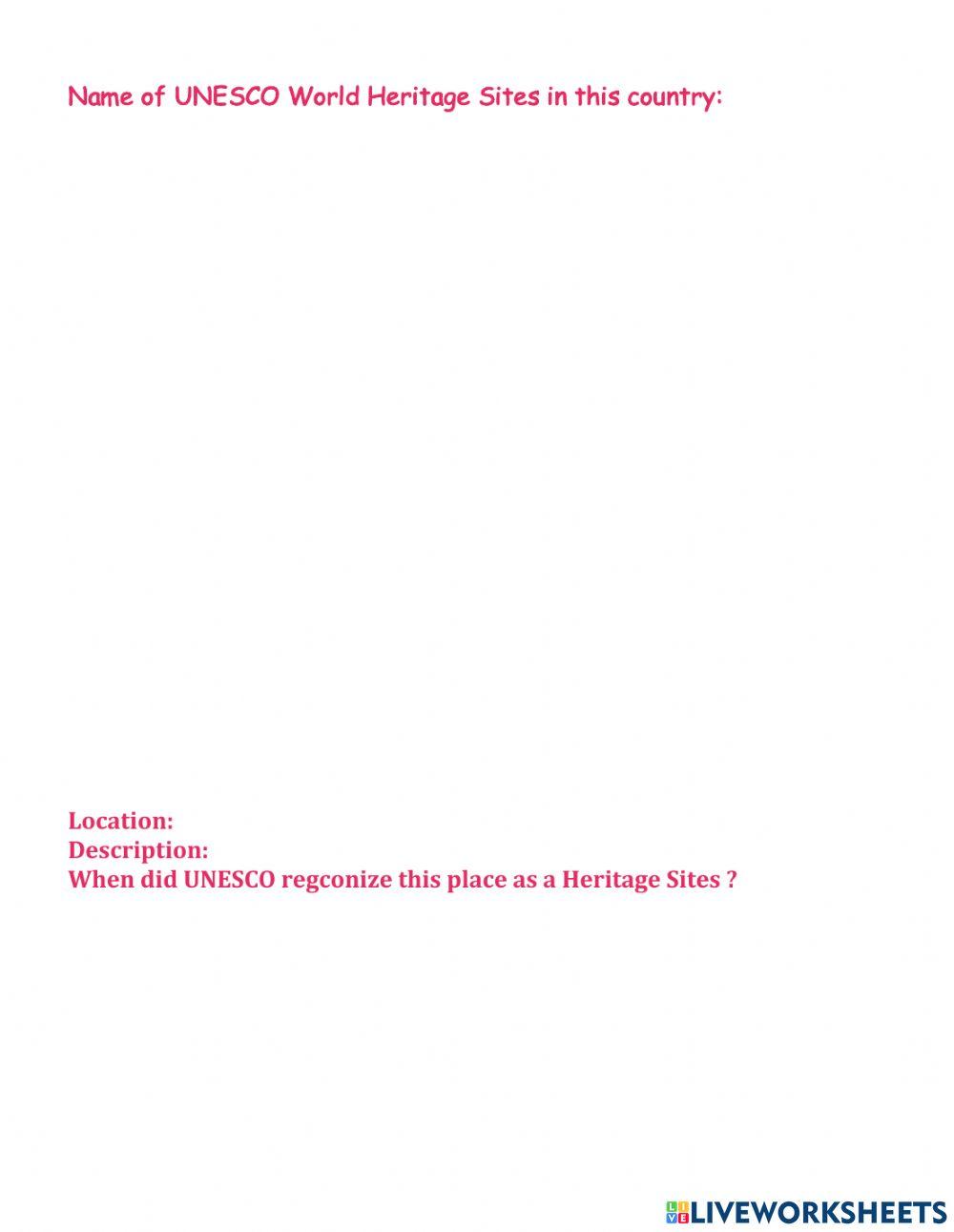 UNESCO World Heritage Sites