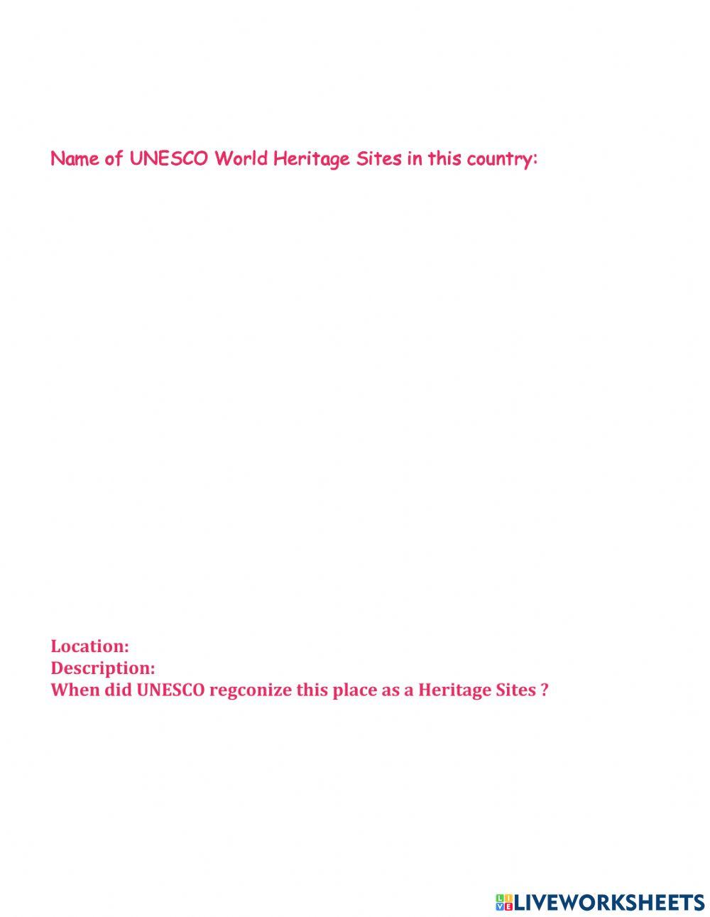 UNESCO World Heritage Sites