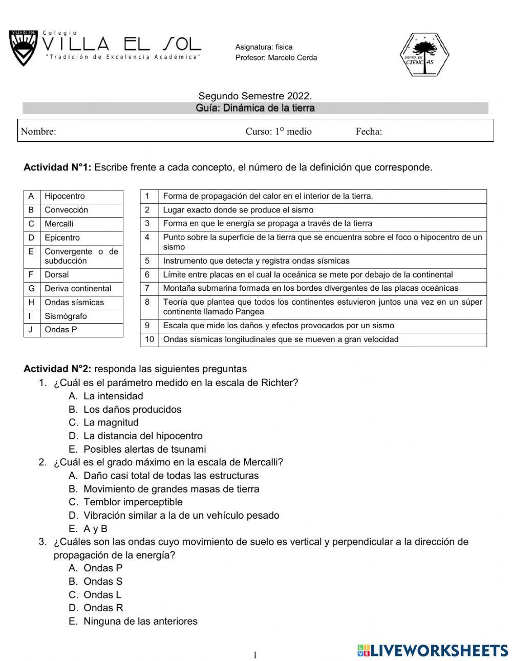 Dinámica de la tierra