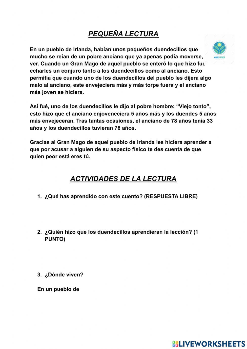 Lectura de los valores de la vida