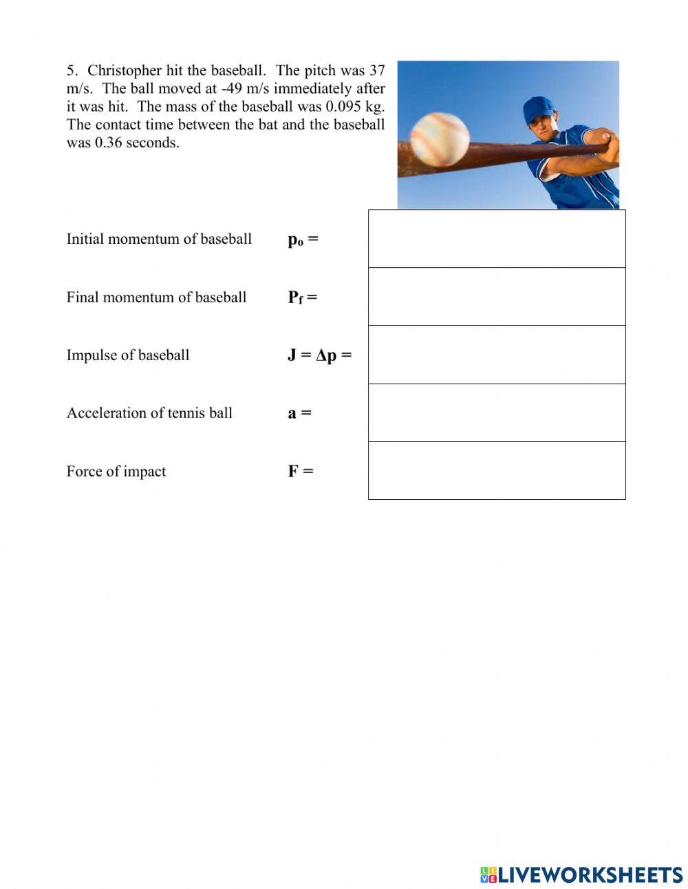 Momentum & Impulse Calculations 2